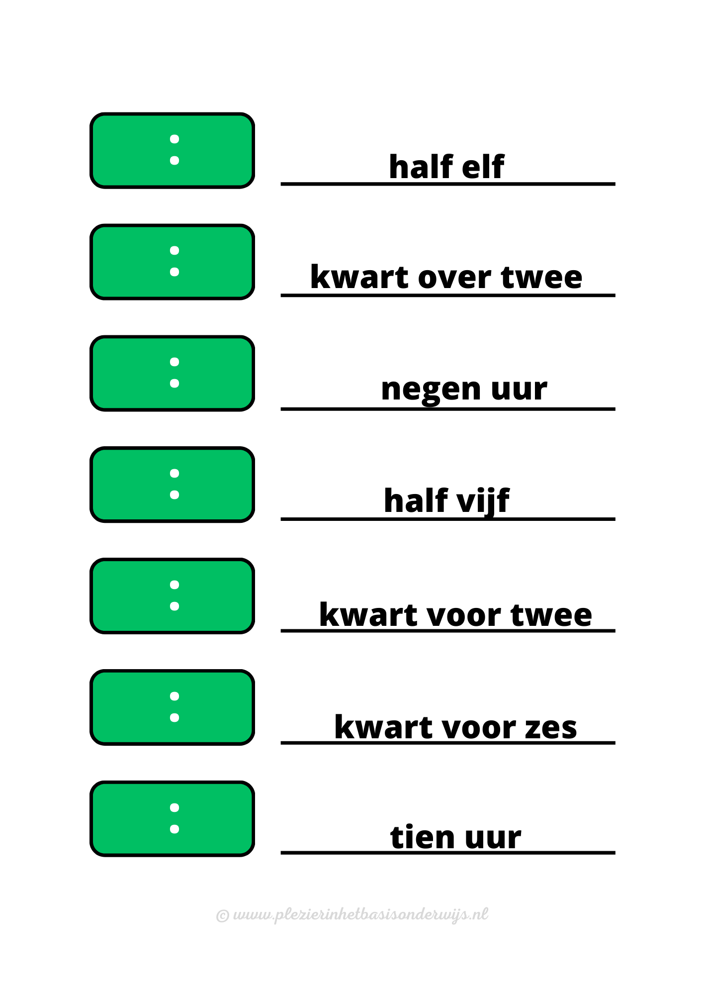 Digitale klokkijken werkboek