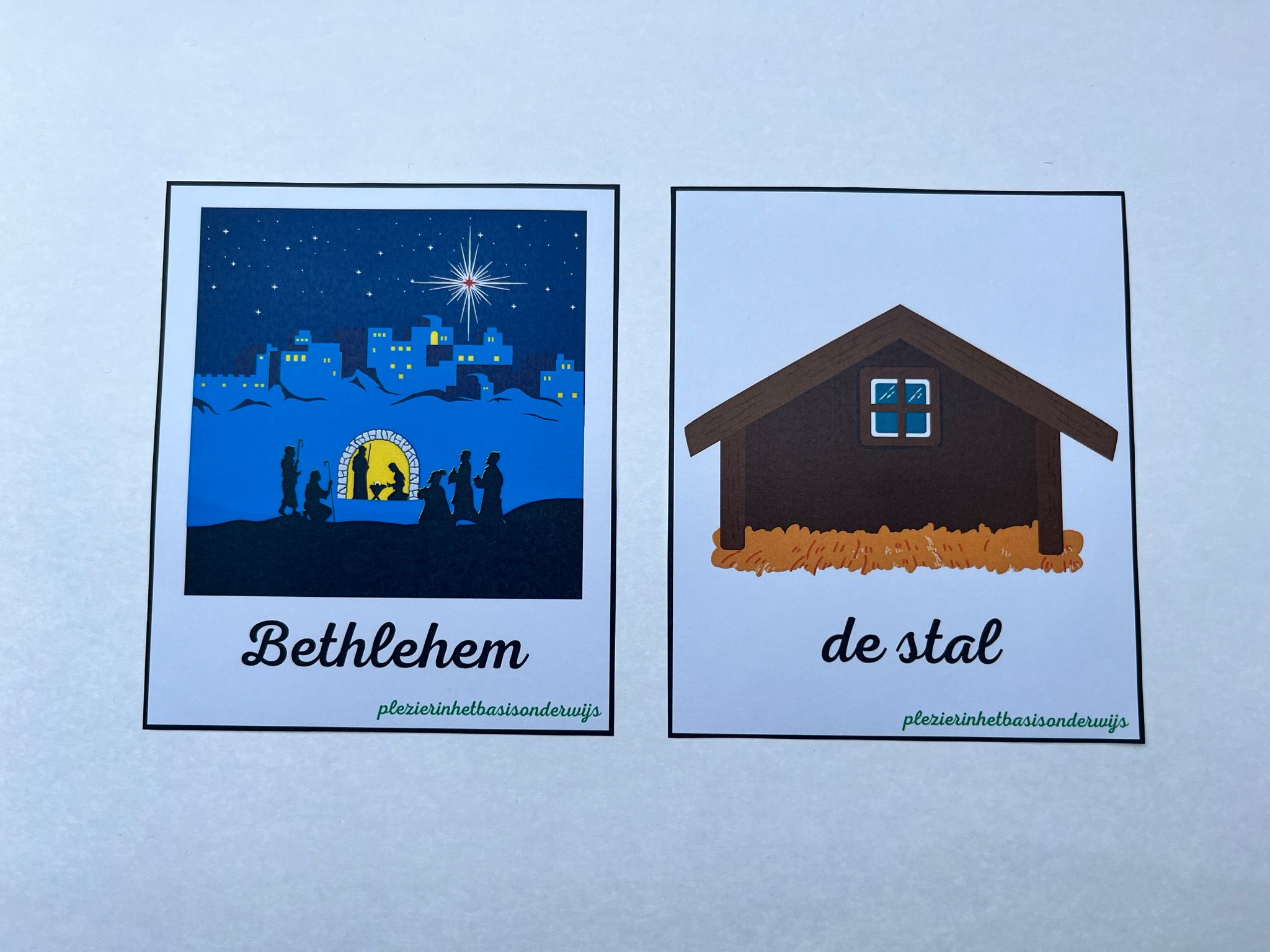 Woordkaarten kerstverhaal