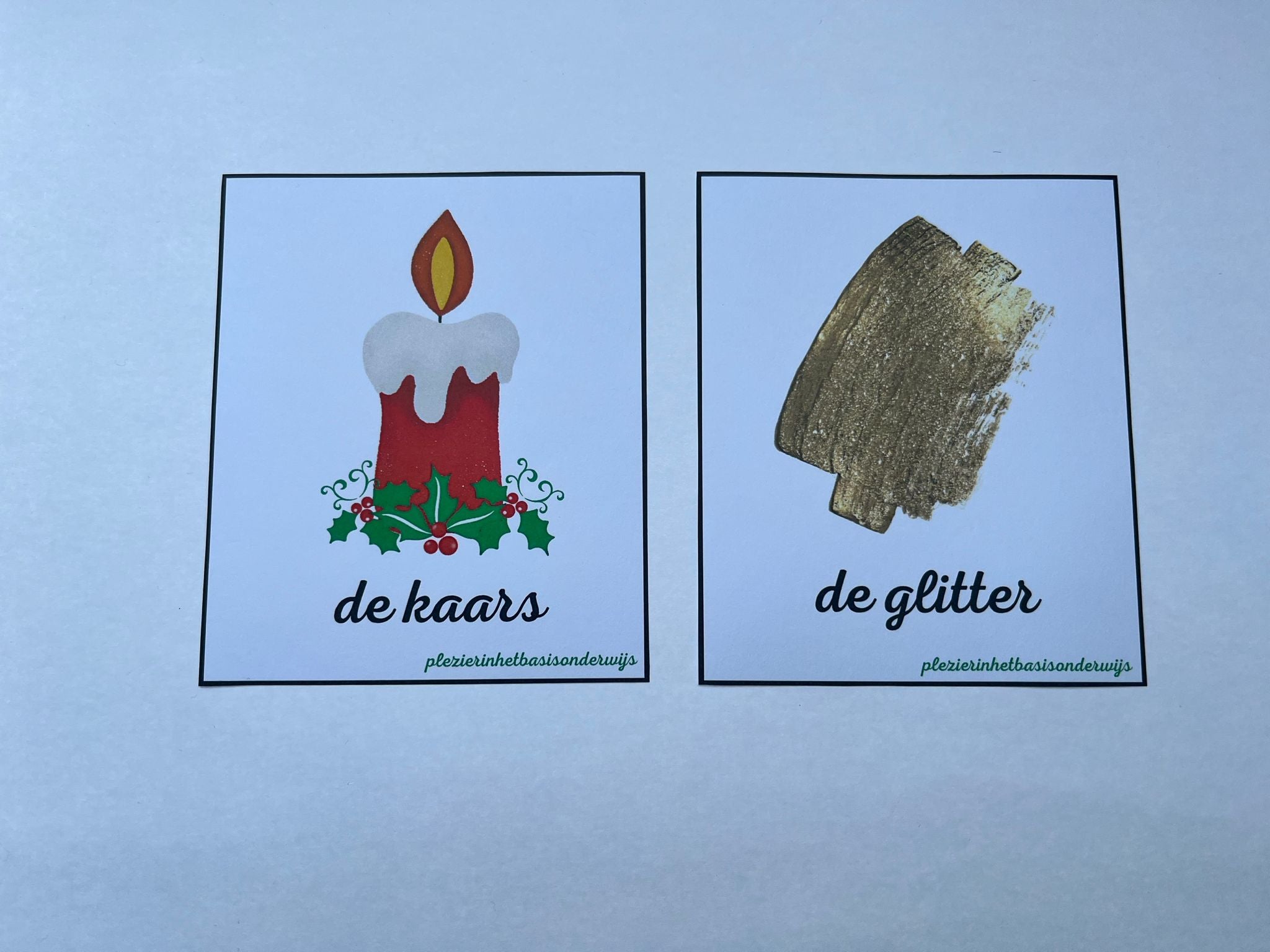 Woordkaarten kerst