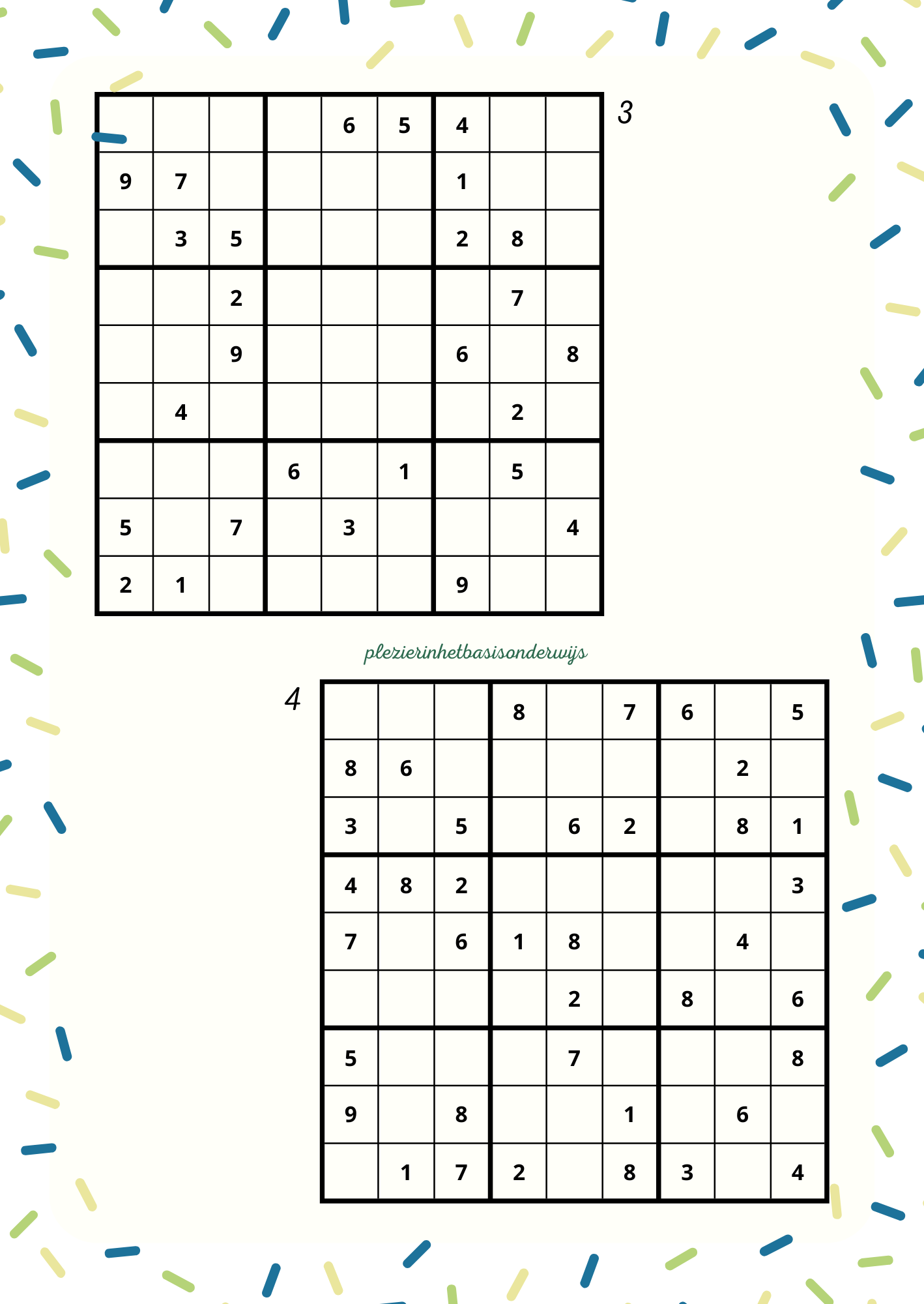 Sudoku boekje deel 1